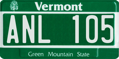 VT license plate ANL105