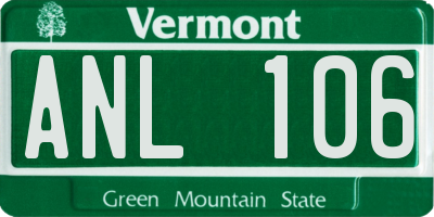 VT license plate ANL106