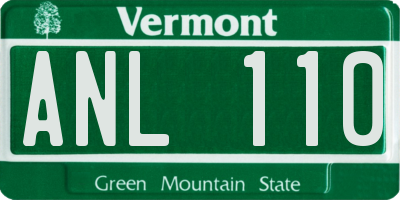 VT license plate ANL110