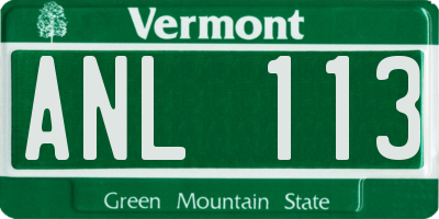 VT license plate ANL113