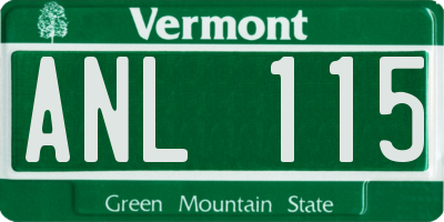 VT license plate ANL115