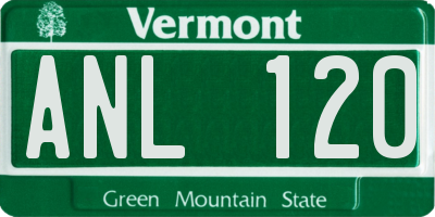 VT license plate ANL120