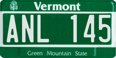 VT license plate ANL145