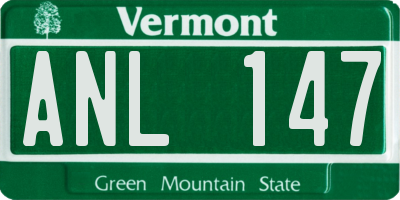 VT license plate ANL147