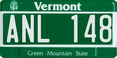 VT license plate ANL148