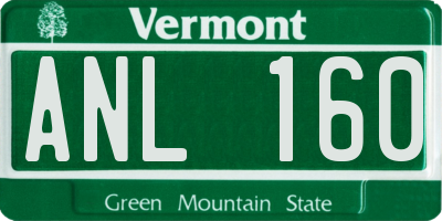 VT license plate ANL160