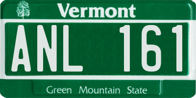 VT license plate ANL161