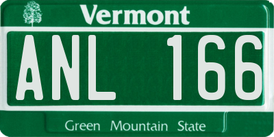 VT license plate ANL166