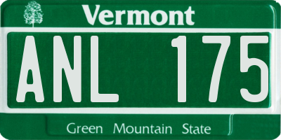 VT license plate ANL175