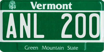 VT license plate ANL200