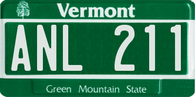 VT license plate ANL211