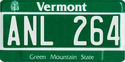 VT license plate ANL264