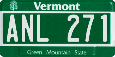 VT license plate ANL271