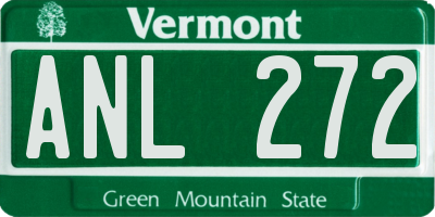 VT license plate ANL272