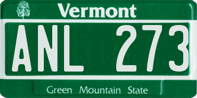 VT license plate ANL273