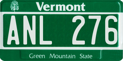 VT license plate ANL276