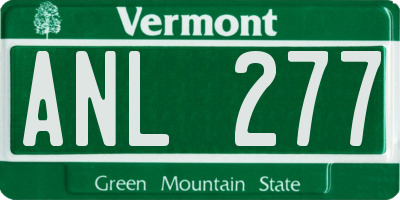 VT license plate ANL277