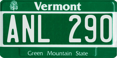 VT license plate ANL290