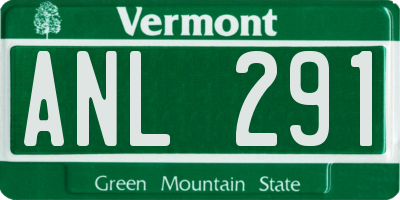 VT license plate ANL291