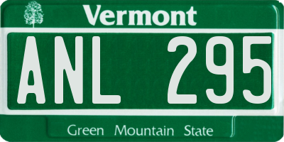 VT license plate ANL295