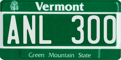 VT license plate ANL300
