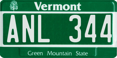 VT license plate ANL344