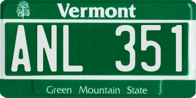VT license plate ANL351