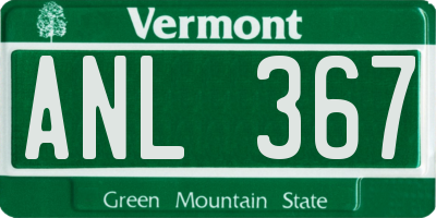VT license plate ANL367