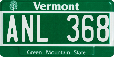 VT license plate ANL368