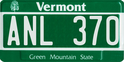 VT license plate ANL370