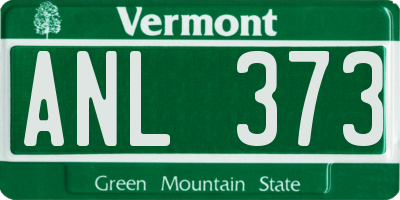 VT license plate ANL373