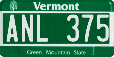 VT license plate ANL375