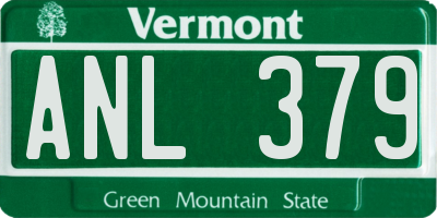 VT license plate ANL379