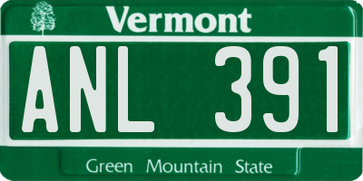 VT license plate ANL391