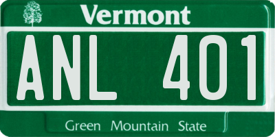 VT license plate ANL401