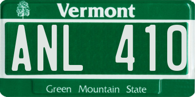 VT license plate ANL410