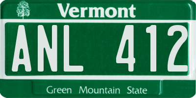 VT license plate ANL412