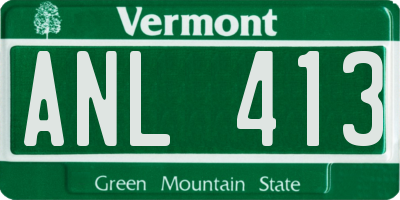 VT license plate ANL413