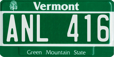 VT license plate ANL416