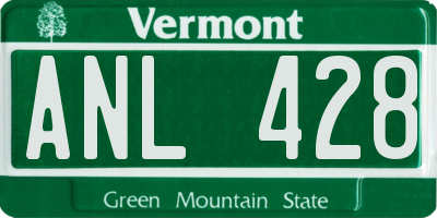 VT license plate ANL428