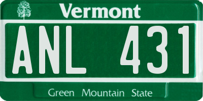 VT license plate ANL431