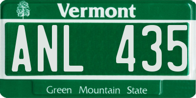VT license plate ANL435