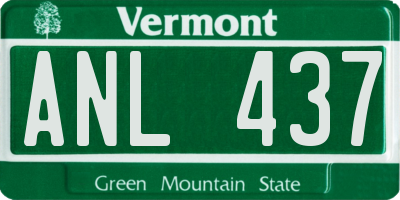 VT license plate ANL437