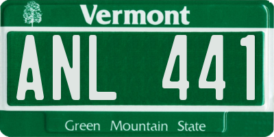 VT license plate ANL441