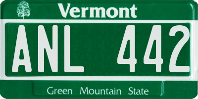 VT license plate ANL442