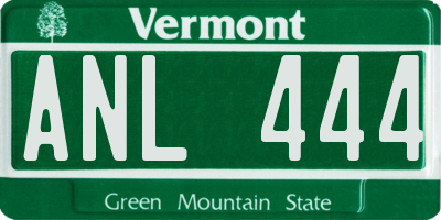 VT license plate ANL444