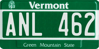 VT license plate ANL462