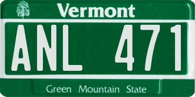 VT license plate ANL471