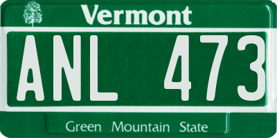 VT license plate ANL473