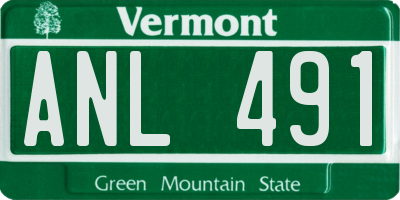 VT license plate ANL491